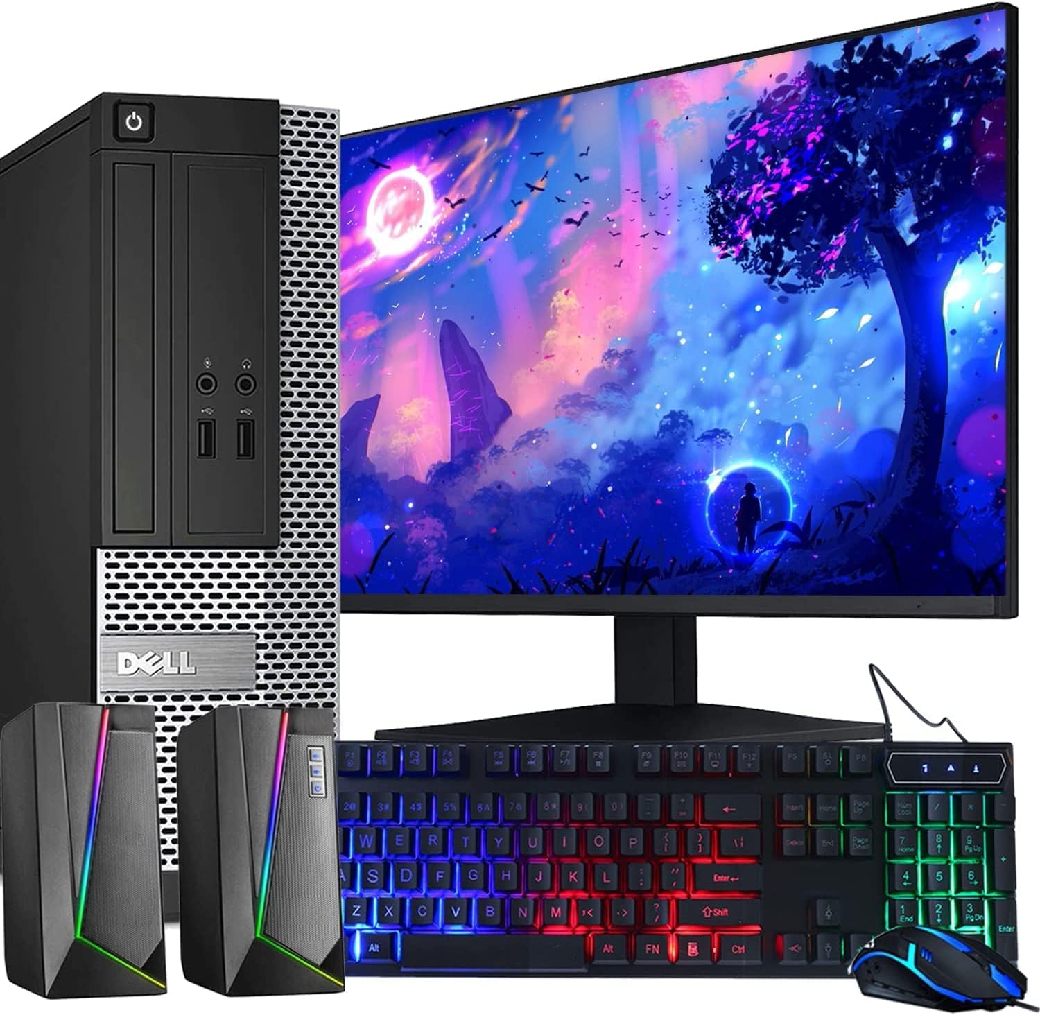 Dell OptiPlex Computer Desktop PC  Intel Core i5 3rd Gen 3.2 GHz  16GB RAM  2TB HDD  New 22 Inch LED Monitor  RGB Keyboard and Mouse  WiFi  Windows 11 Pro (Renewed)
