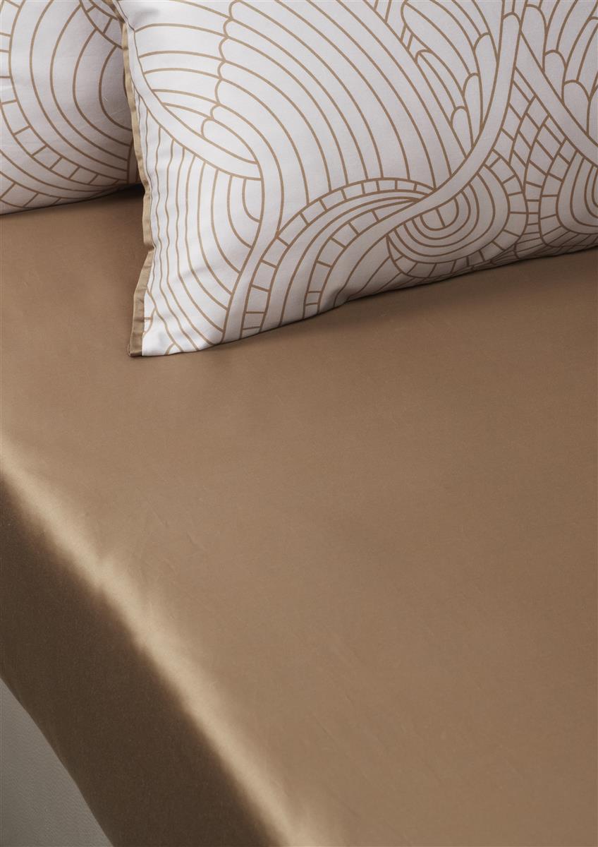 MOOOI hoeslaken Dodo Pavone - 180x200 cm - donker zand