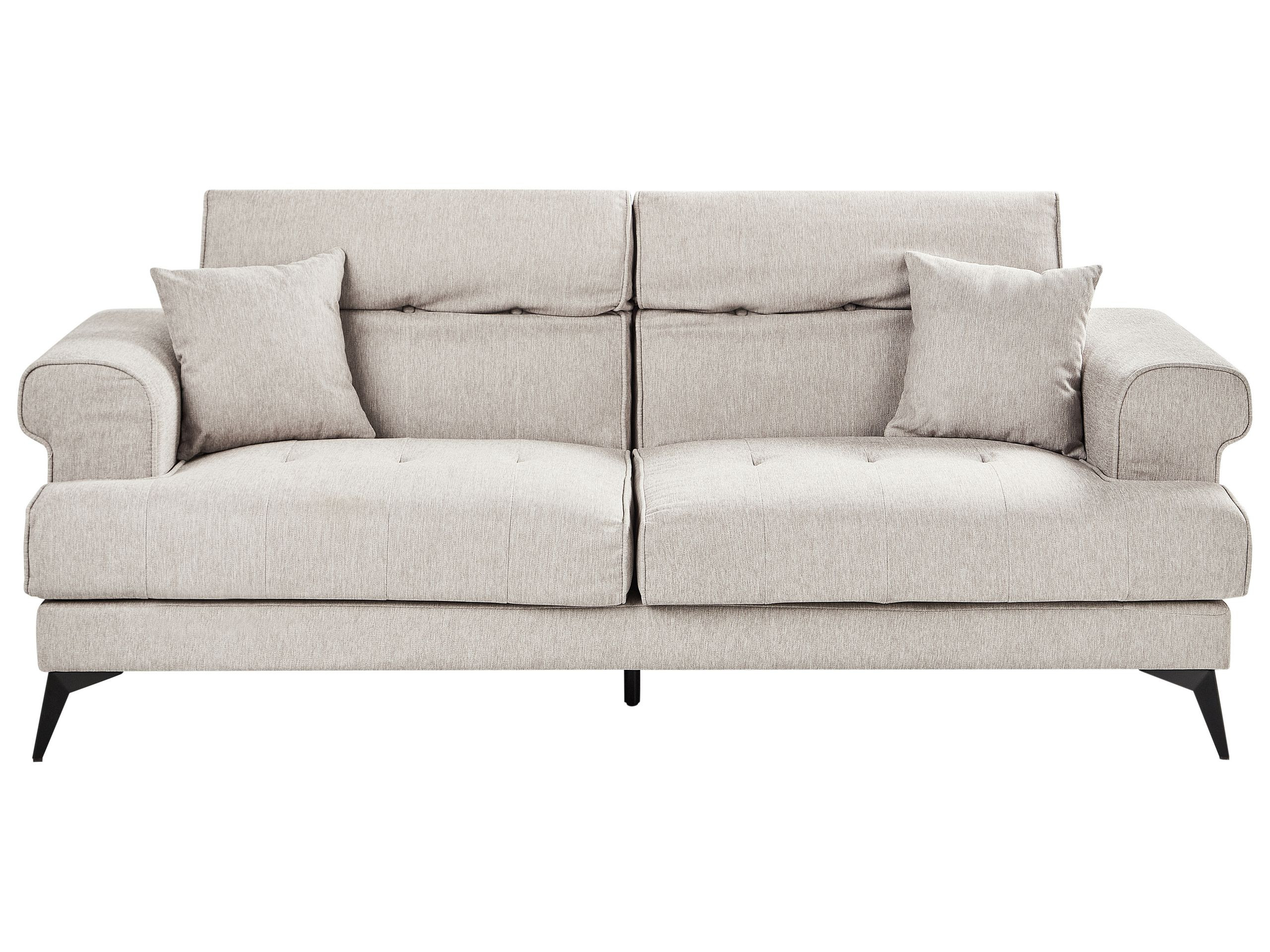 Sofa trzyosobowa tapicerowana beżowoszara