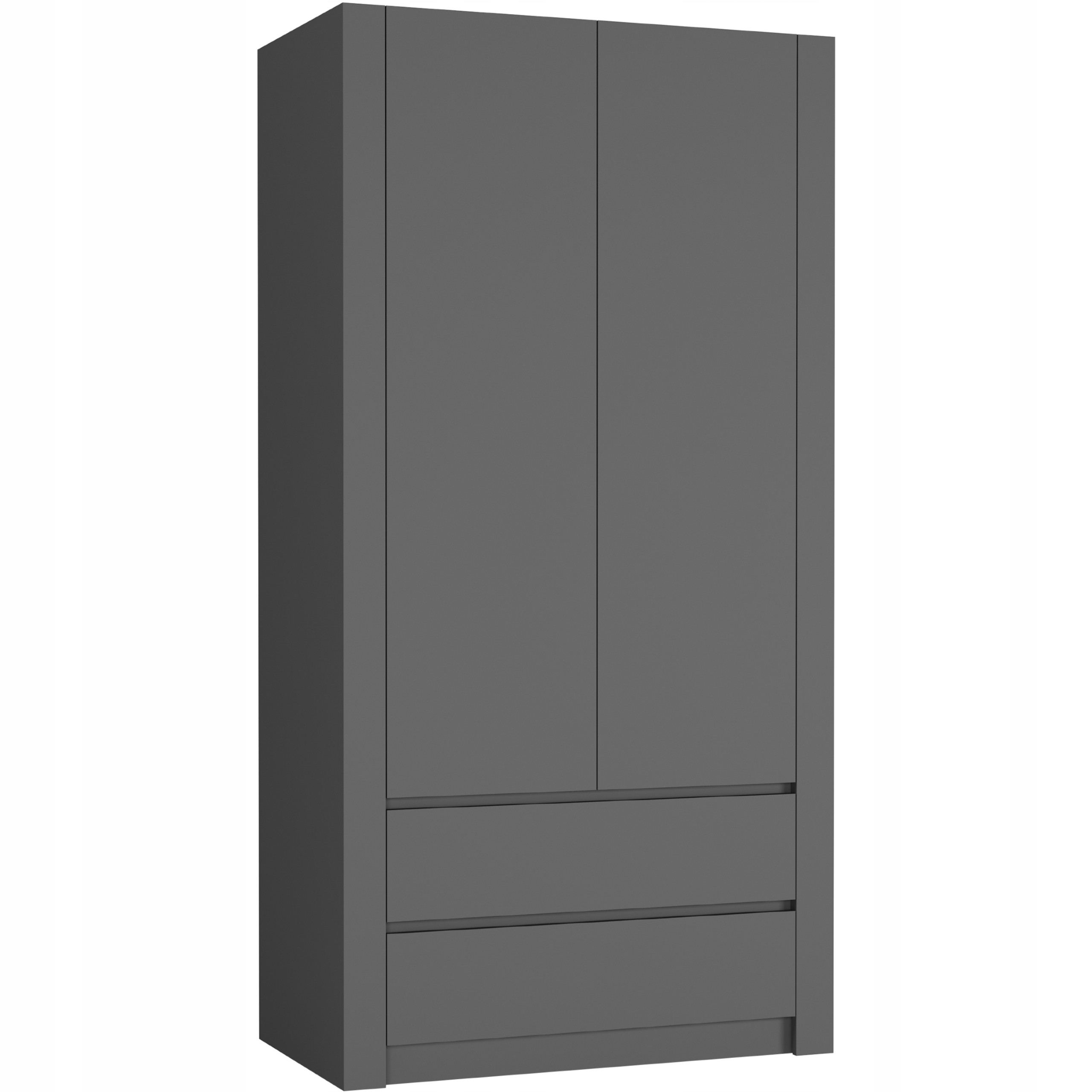 Szafa garderoba 90 cm 2 drzwi 2 szuflady FRAMIRE B-20 antracyt