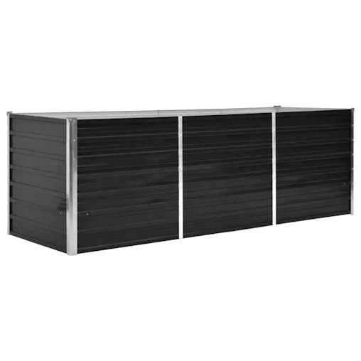 NNEVL Garden Raised Bed Anthracite 240x80x77 cm Galvanised Steel