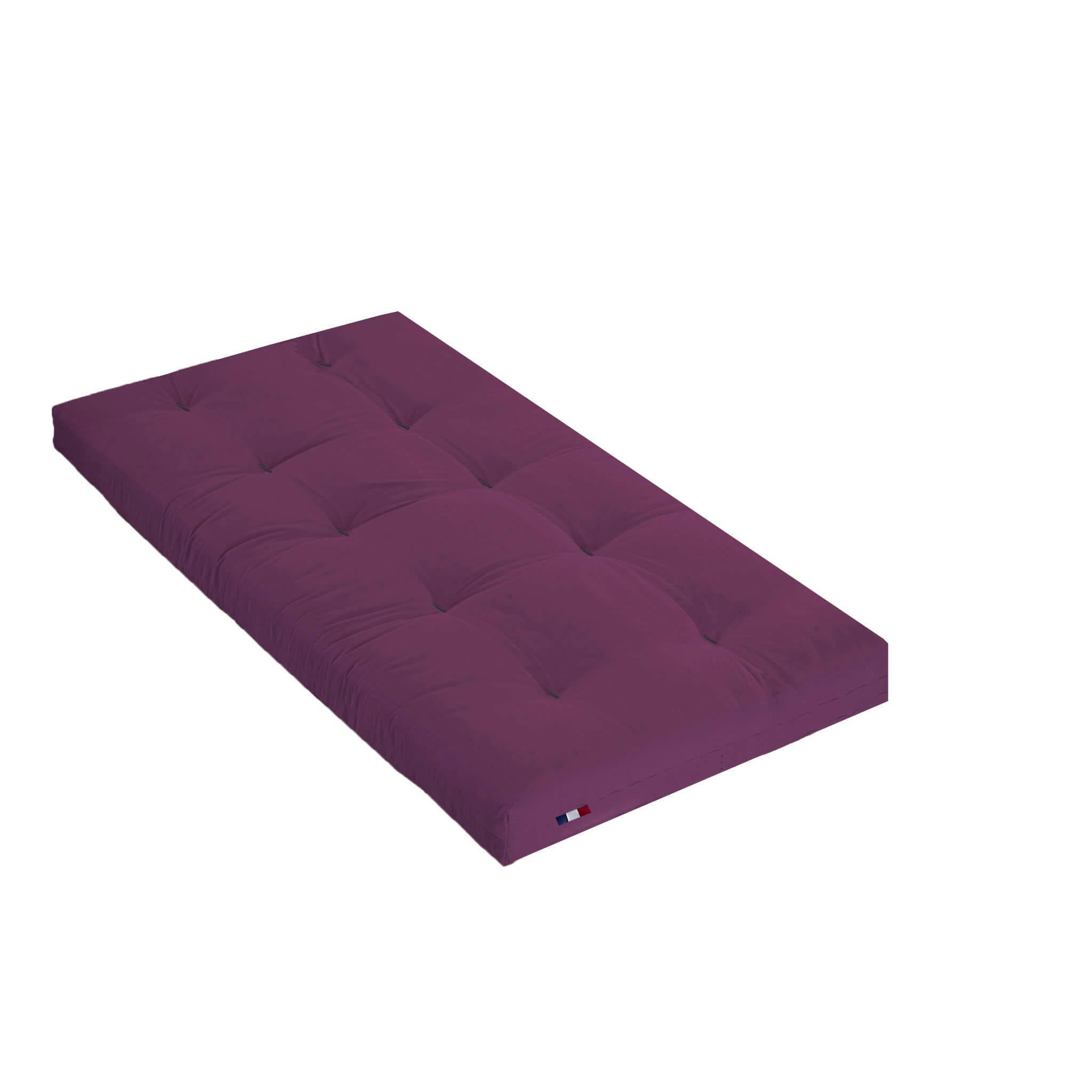 AUBE - Matelas futon coeur latex ferme 13cm violet 90x200