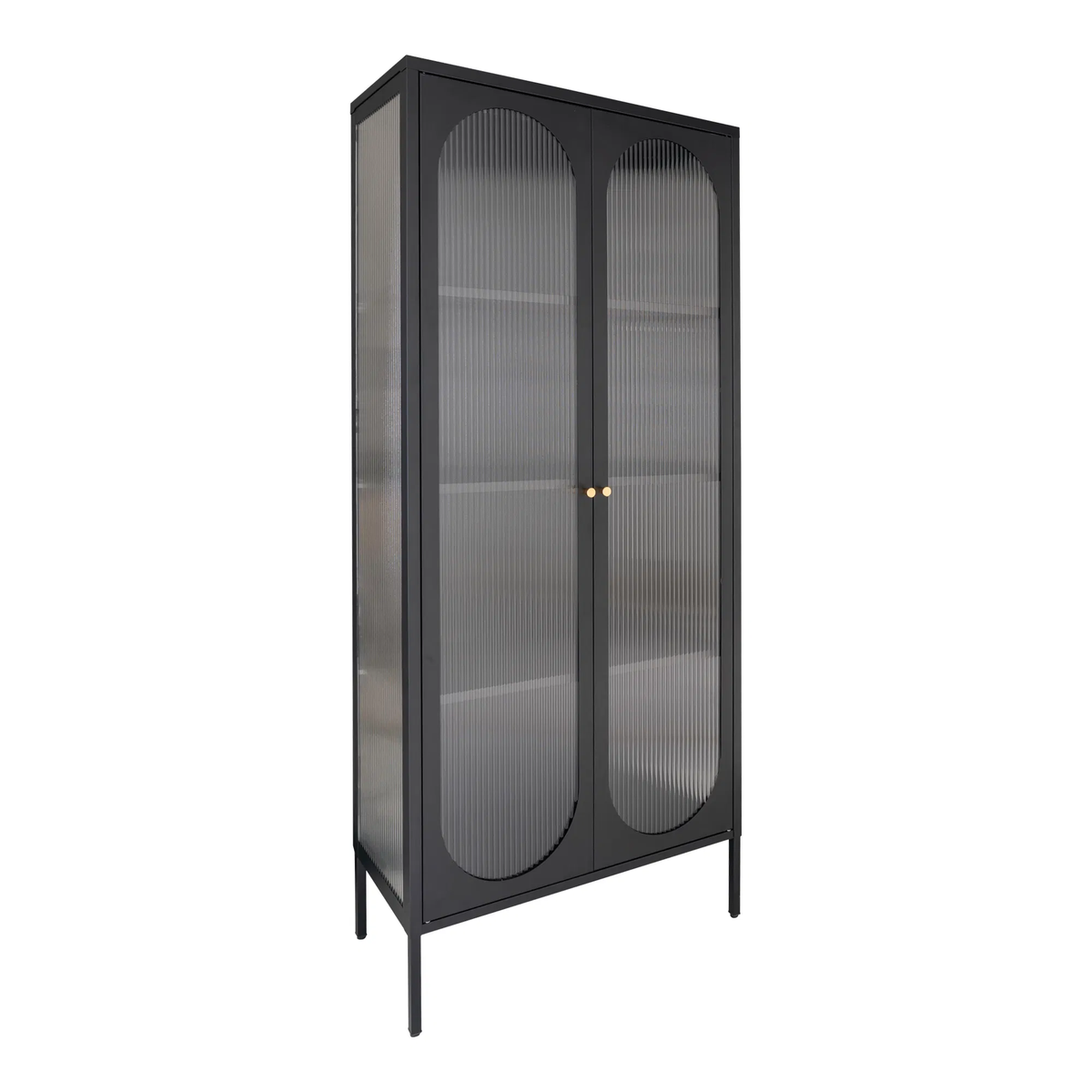 Rebellenclub Vitrinekast Randers - 180 x 80 cm - Zwart