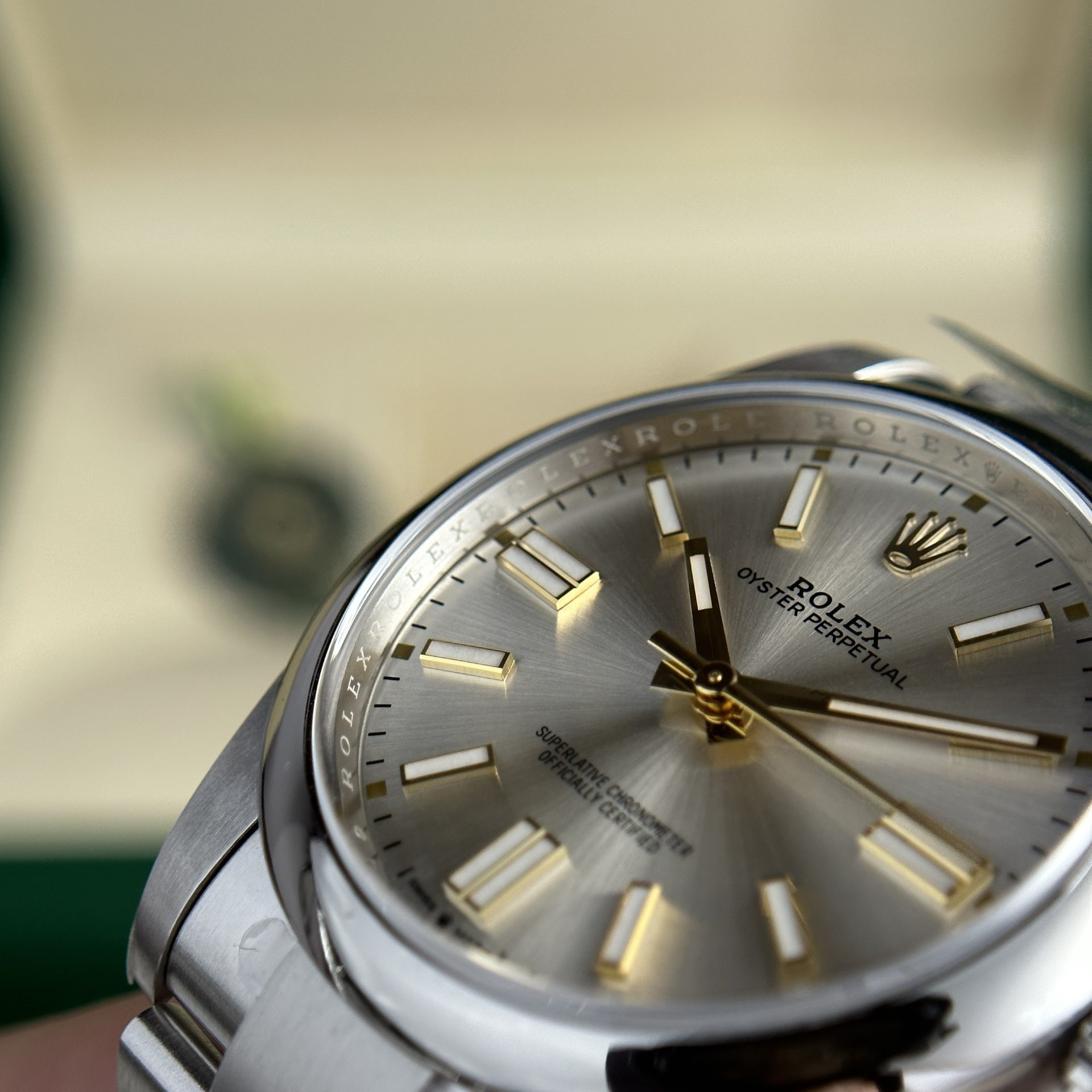 Rolex Oyster Perpetual 124300 904L Steel Silver Dial 41mm Oyster Super Clone