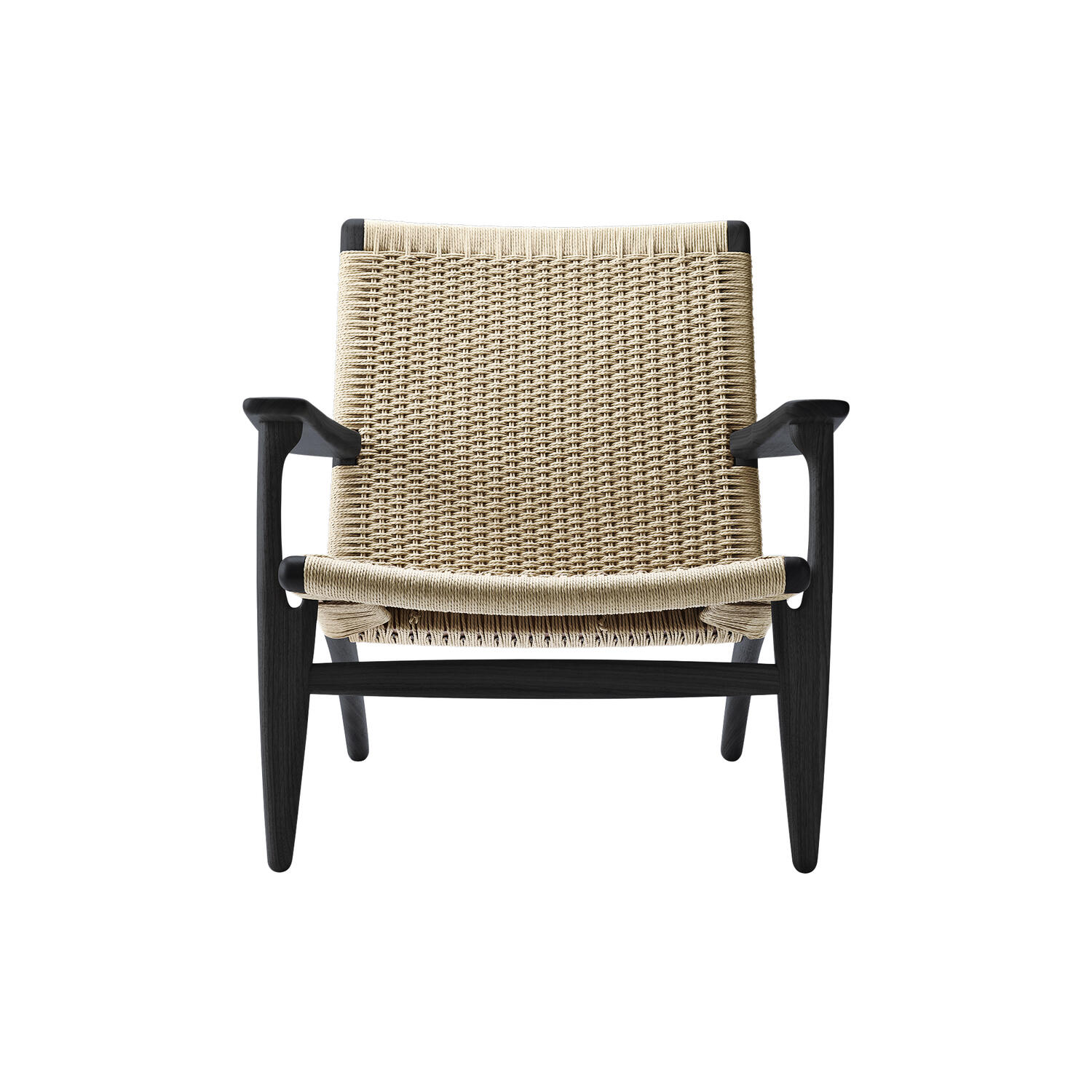 CH25 loungestol, sortlakeret eg/natur