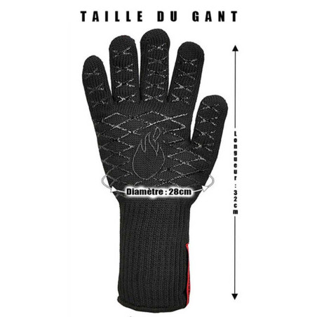 Gants haute résistance Noir Taille 10 (L) - Feuermeister