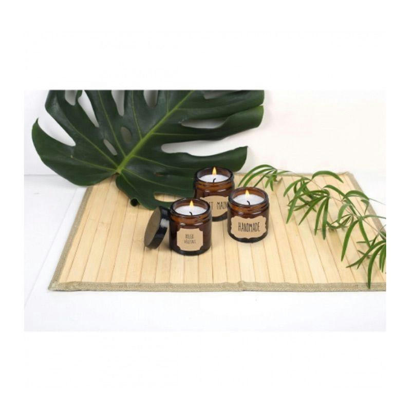 AMBRÉ - Pommadier en verre ambré et son couvercle 60 ml