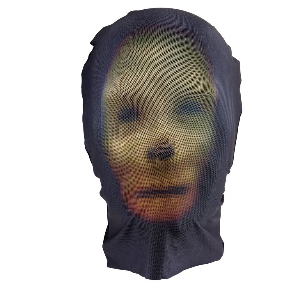 Masque Halloween adulte cagoule imprimée visage effrayant (2 modèles)