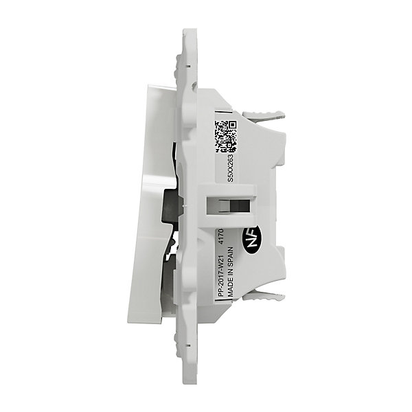 Interrupteur va-et-vient lumineux LED orange 10A à vis Schneider Electric Odace blanc