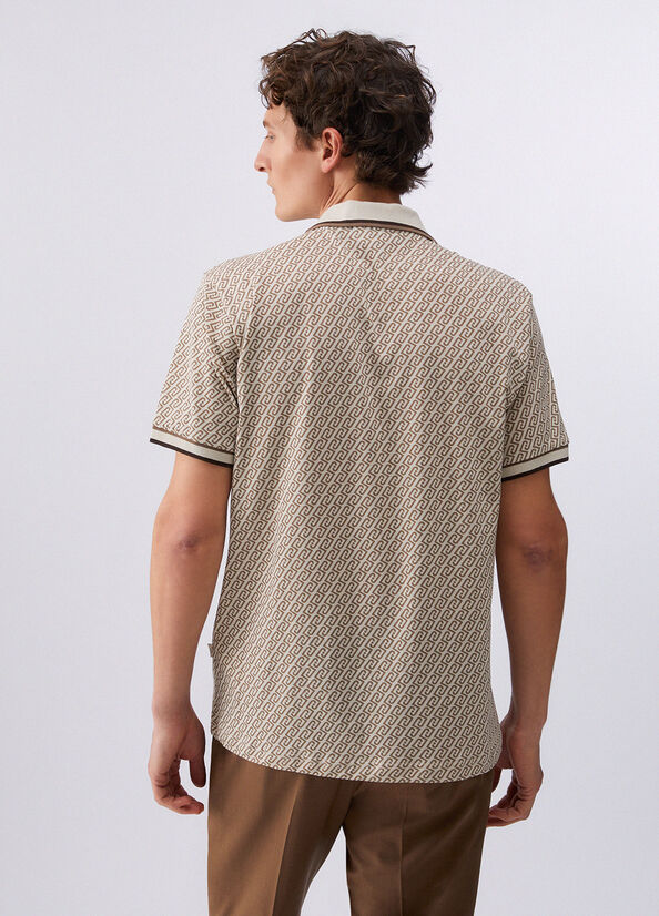 Polo con logo all-over