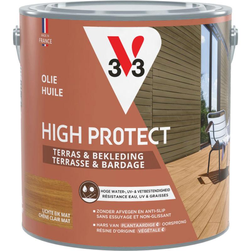 Huile pour bois de terrasse High Protect chêne clair 2,5 L V33