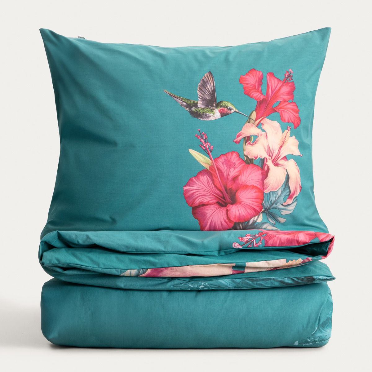 Pościel BLOOM bawełniana w kwiaty 220x200   2*70x80 cm