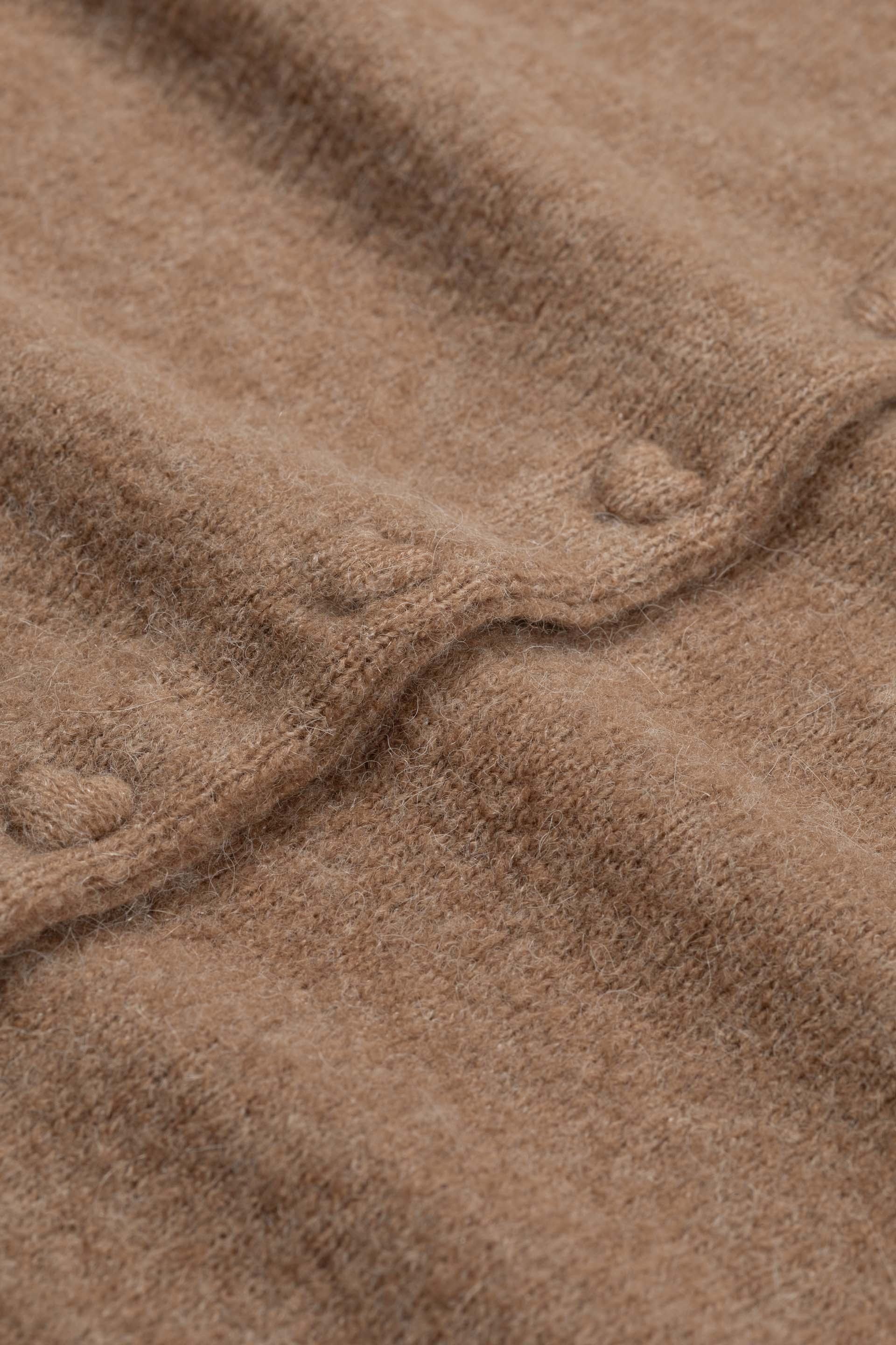 Lidia Button Cardigan | Camel Club Melange