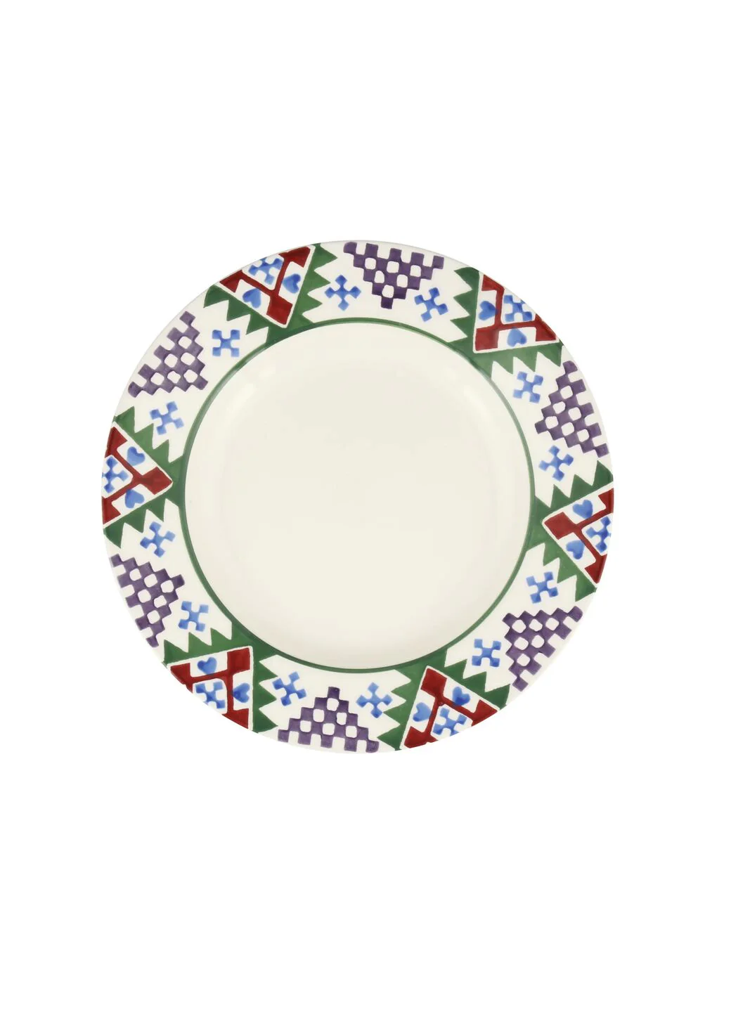 Seconds Christmas Quilt Medium Dinner Plate, 8.5 Inch