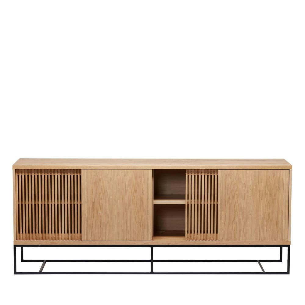 ENDE - Buffet 4 portes en bois L188cm bois clair