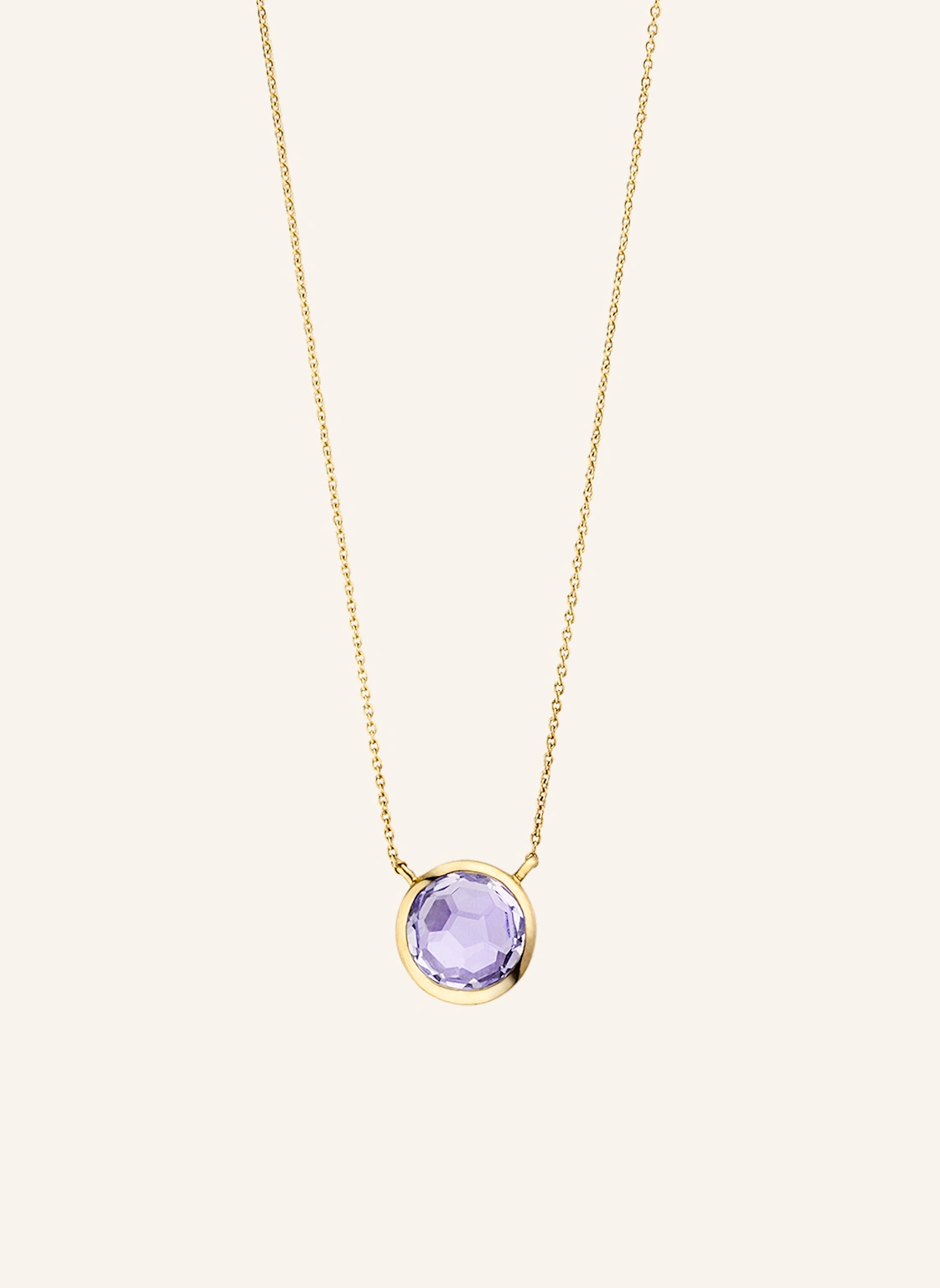 Leaf Halskette AMETHYST aus 14 Karat Gelbgold