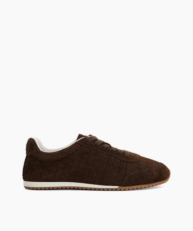 Elora Brown - Suede Embossed Trainers