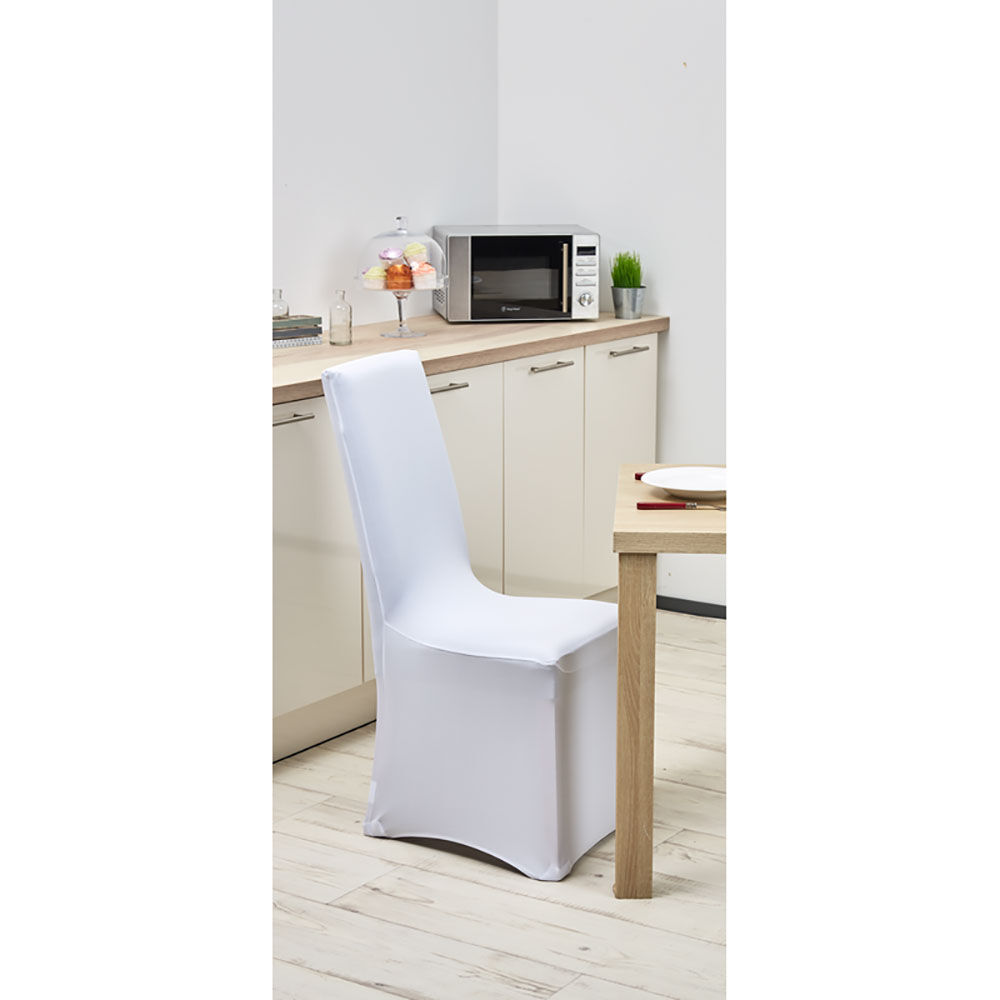 Housse de chaise uni blanc
