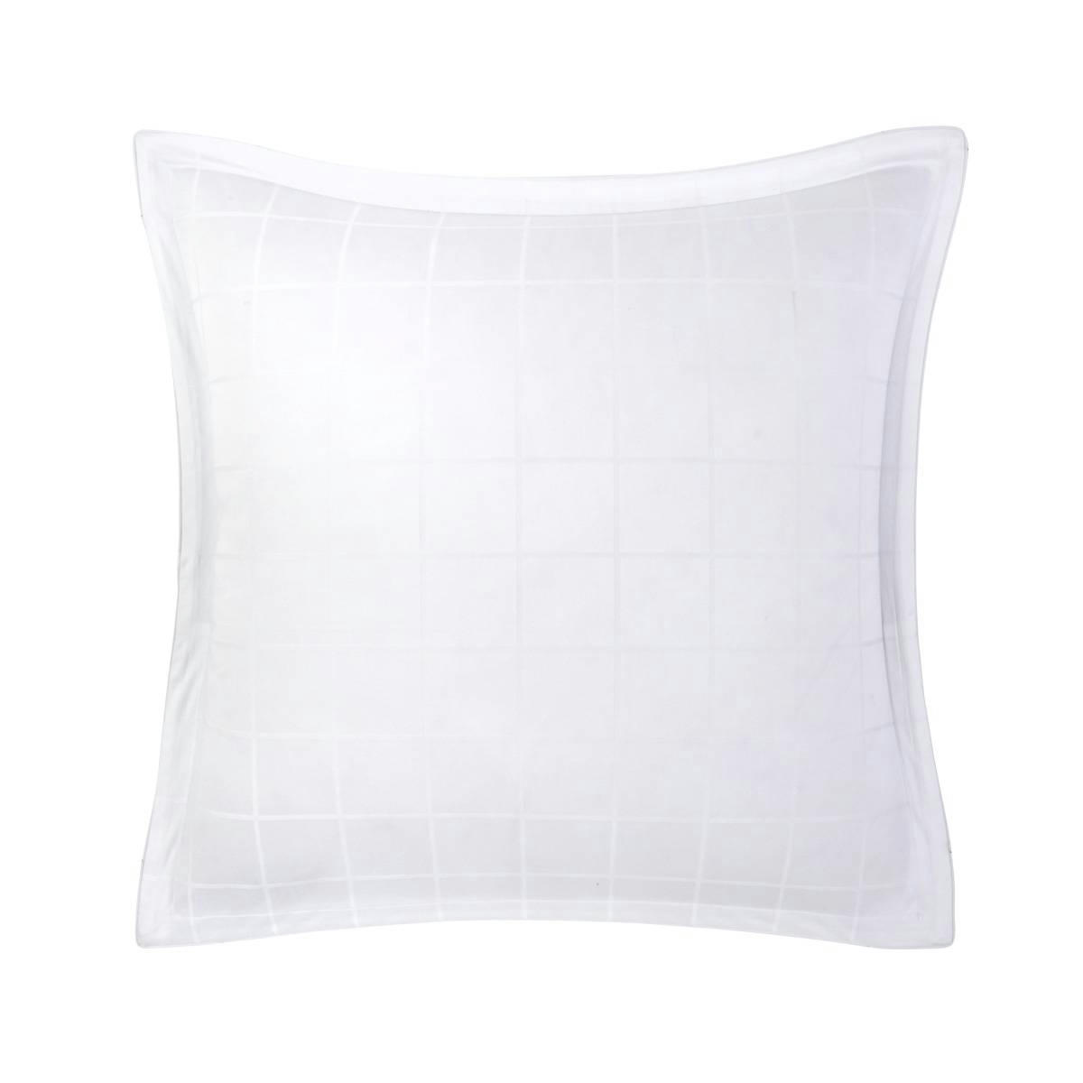 BAPTISTE - Taie d'oreiller en satin de coton blanc 65 x 65 cm