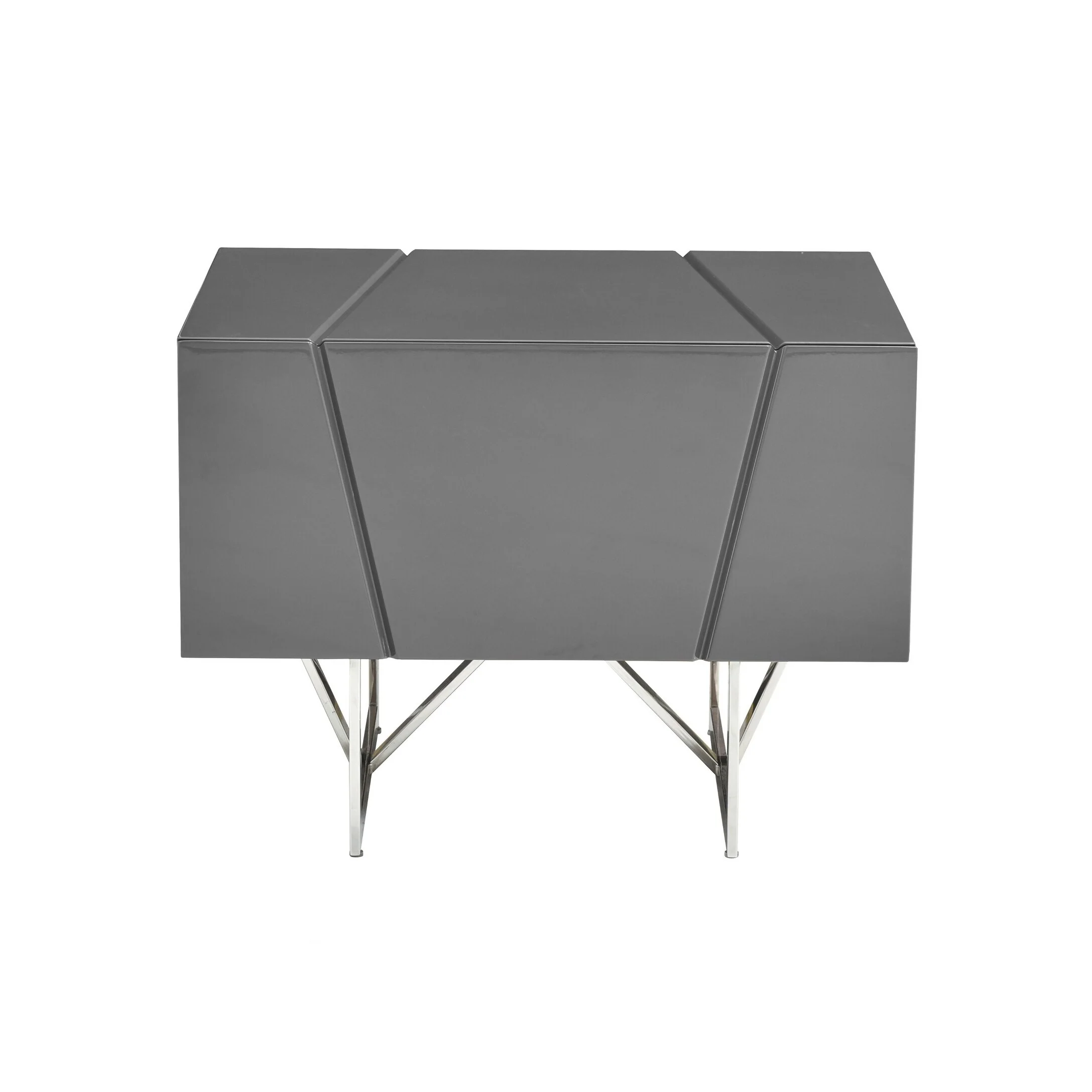 Modrest Chrysler Modern Grey Nightstand