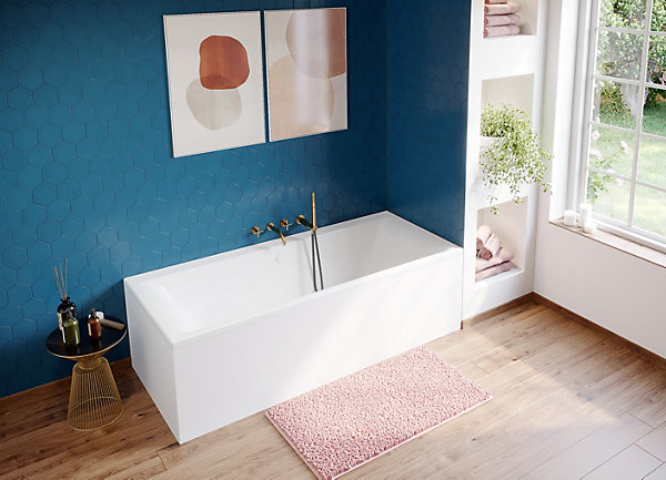 Baignoire double Bolmen L. 180 cm x l. 80 cm blanc