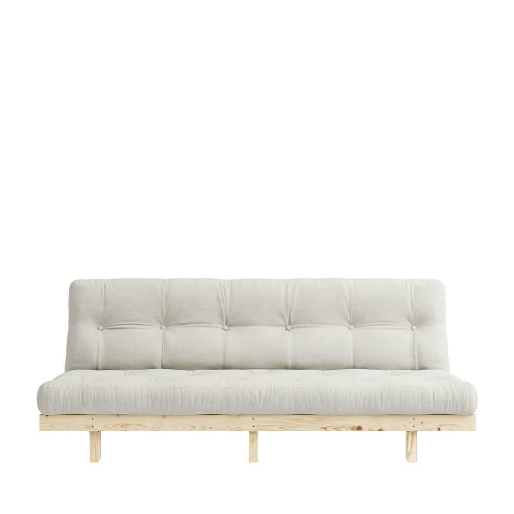 LEAN - Canapé convertible en bois naturel et tissu naturel