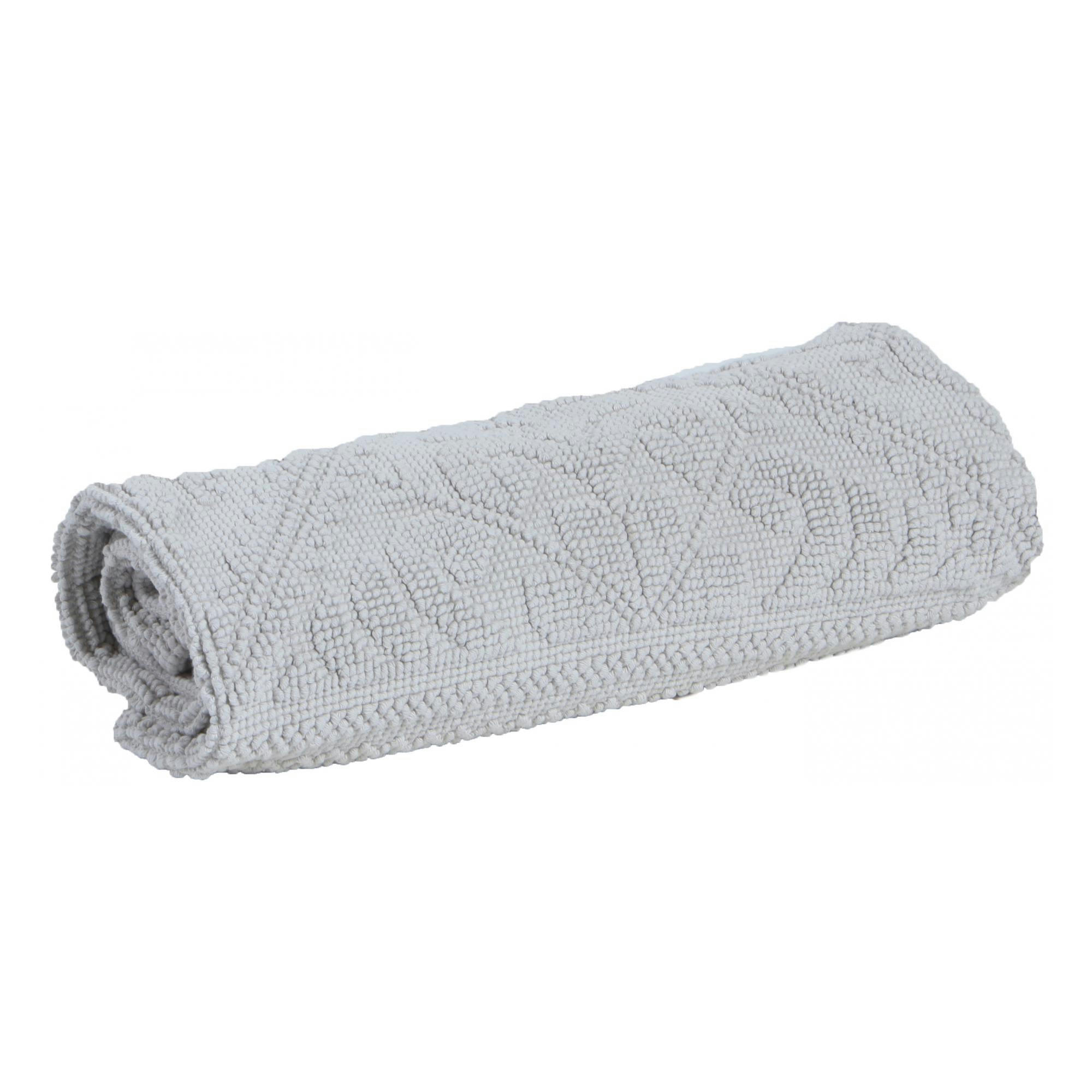 ENZO - Tapis de Bain  en coton craie 54 x 110