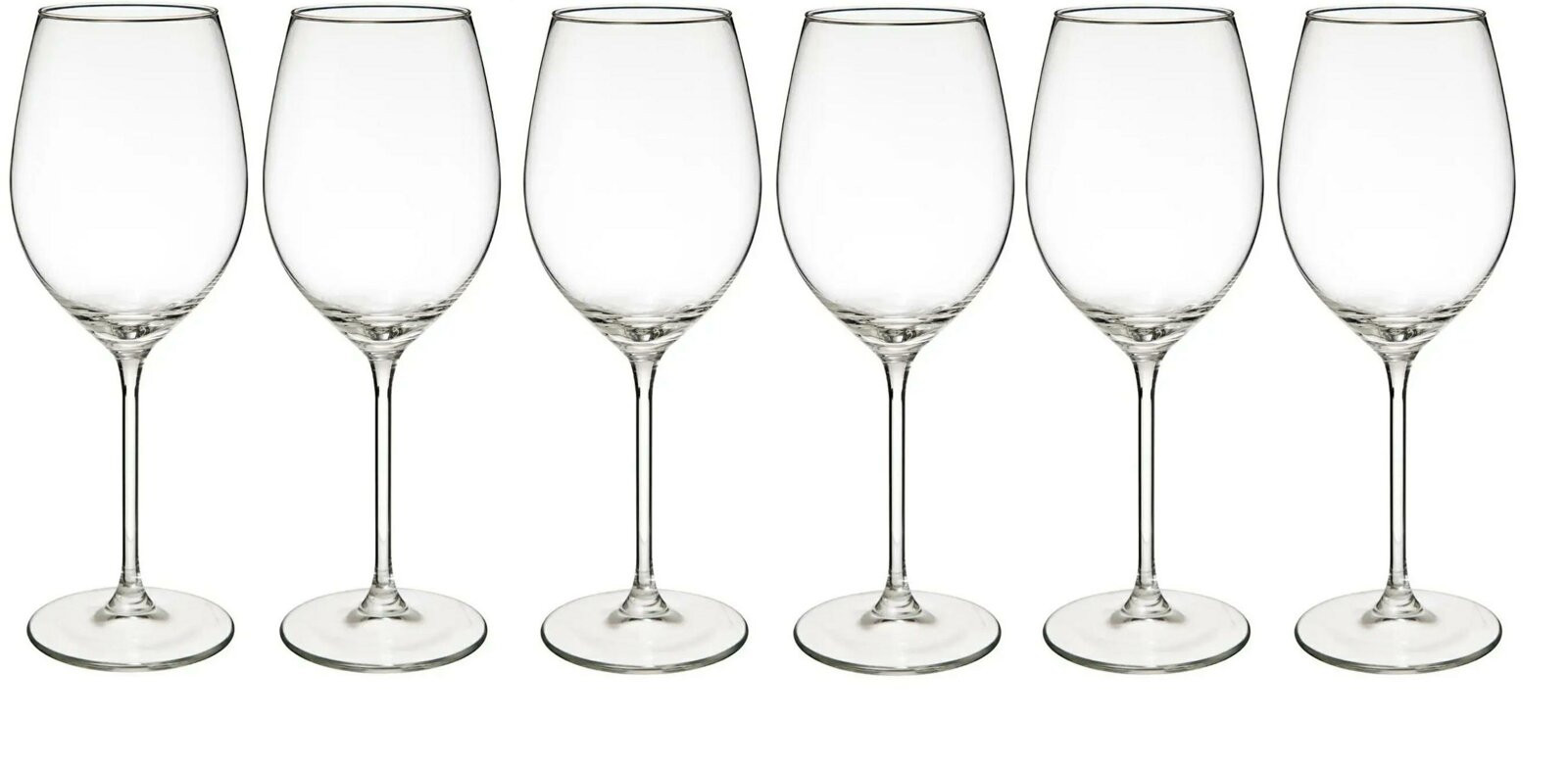 Zestaw 6 KIELISZKÓW DO WINA Lina 410ml szklane eleganckie