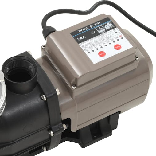 NNEVL Pool Pump with Timer Black 0.25 HP 8000 L/h