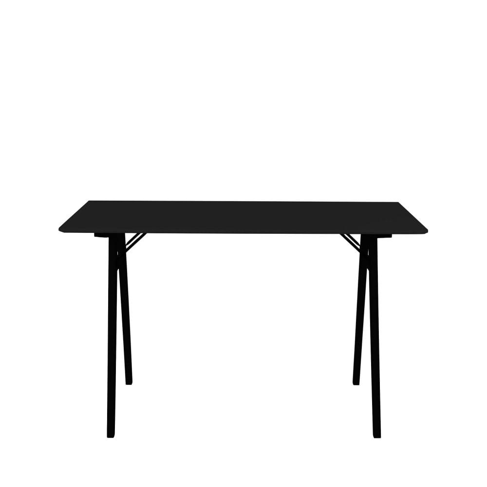 VOJENS - Bureau pieds bois noir L120cm noir