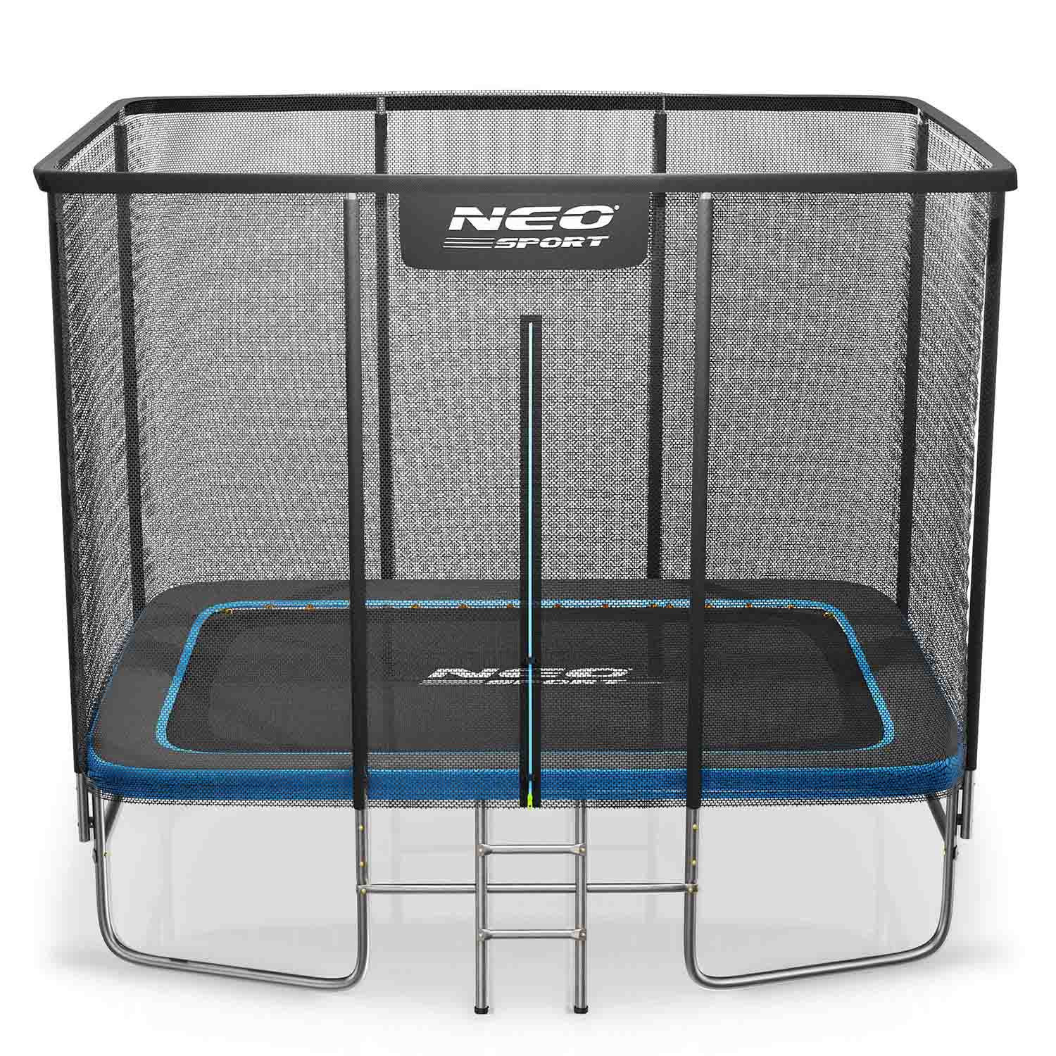 Duża trampolina ogrodowa Neo-sport prostokątna 305x213 cm 10x7ft bezpieczna