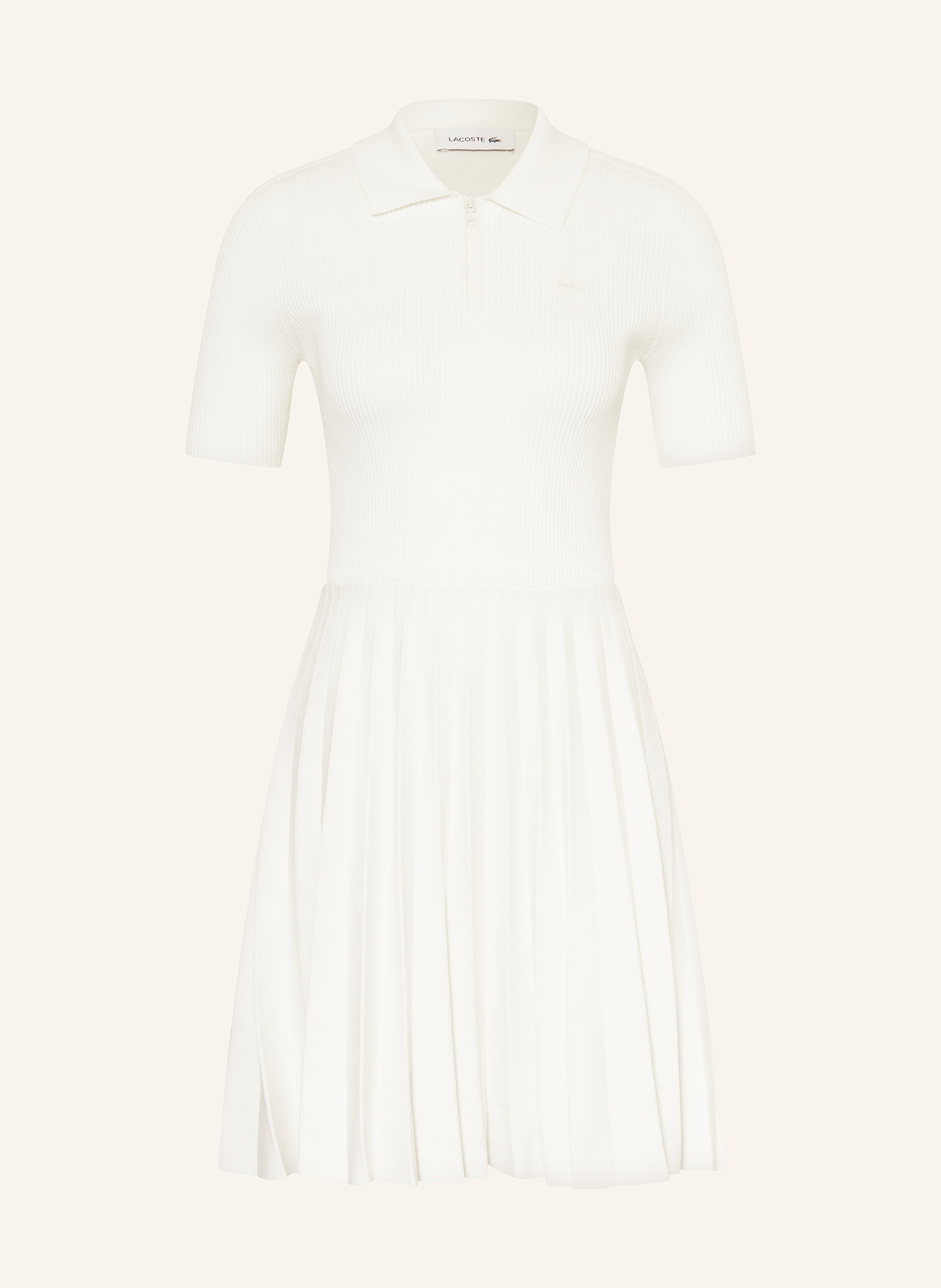 LACOSTE Strickkleid mit Plissees