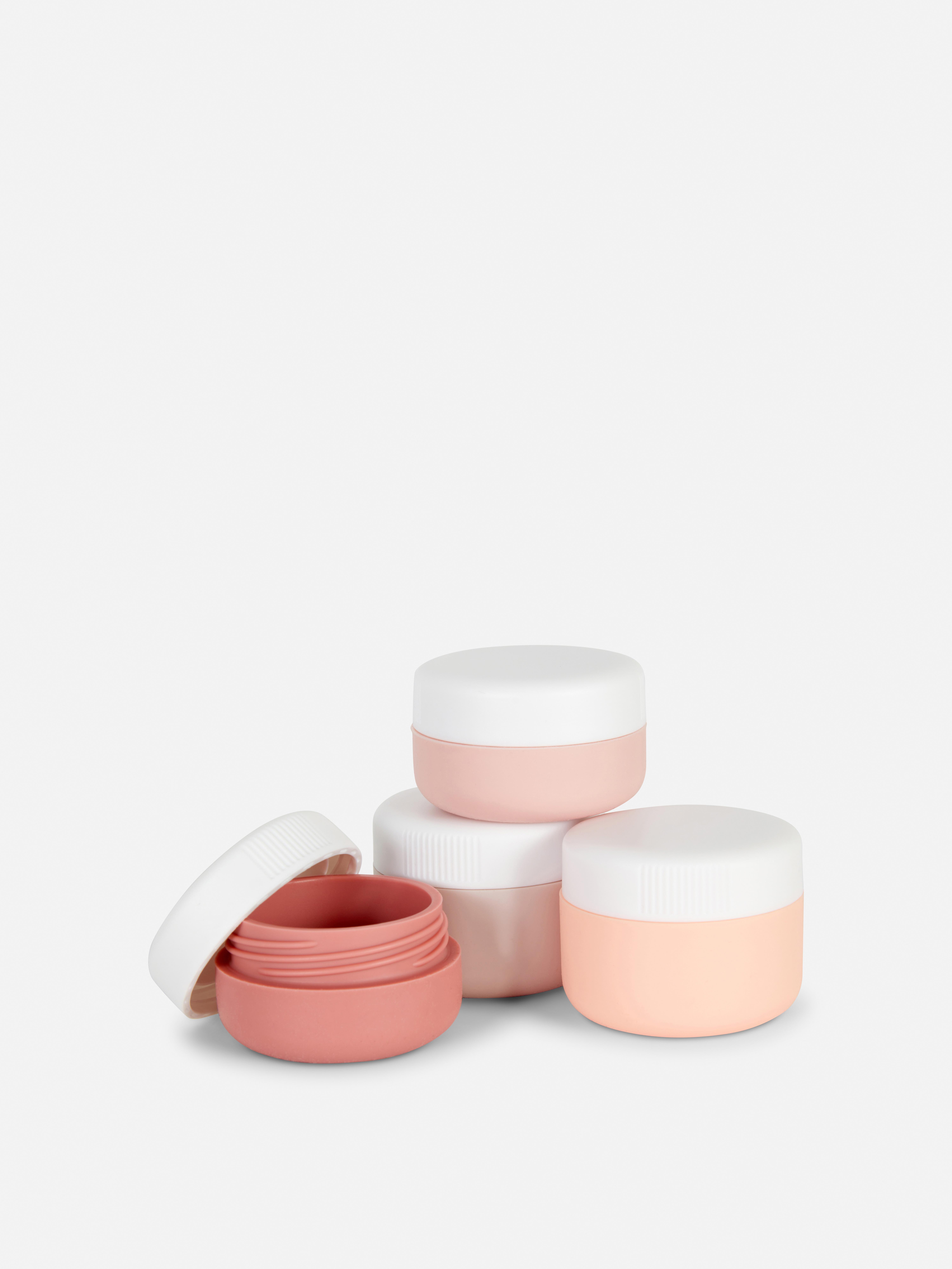 4-Pack Silicone Travel Jars