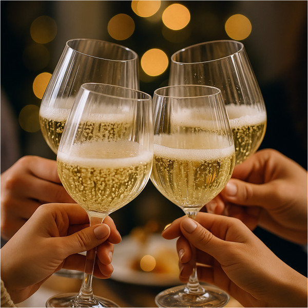 4X Kieliszki Do Wina Szampana Szklanki Eleganckie Szklane 500 Ml Zestaw