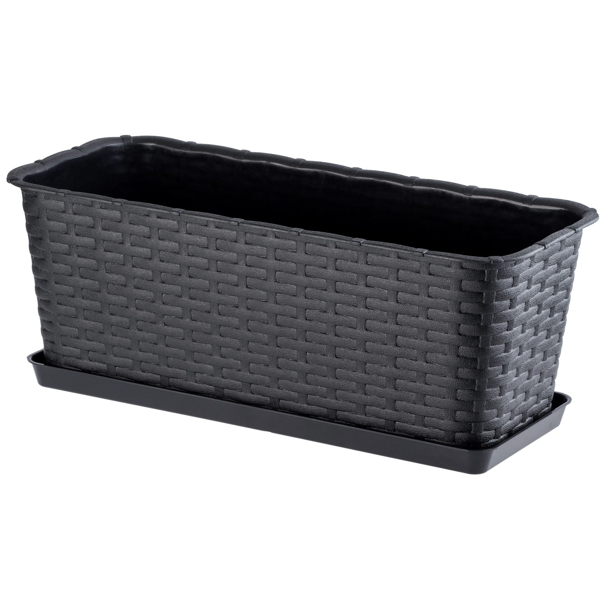 Donica Balkonowa Skrzynka Podstawka Antracyt 40cm