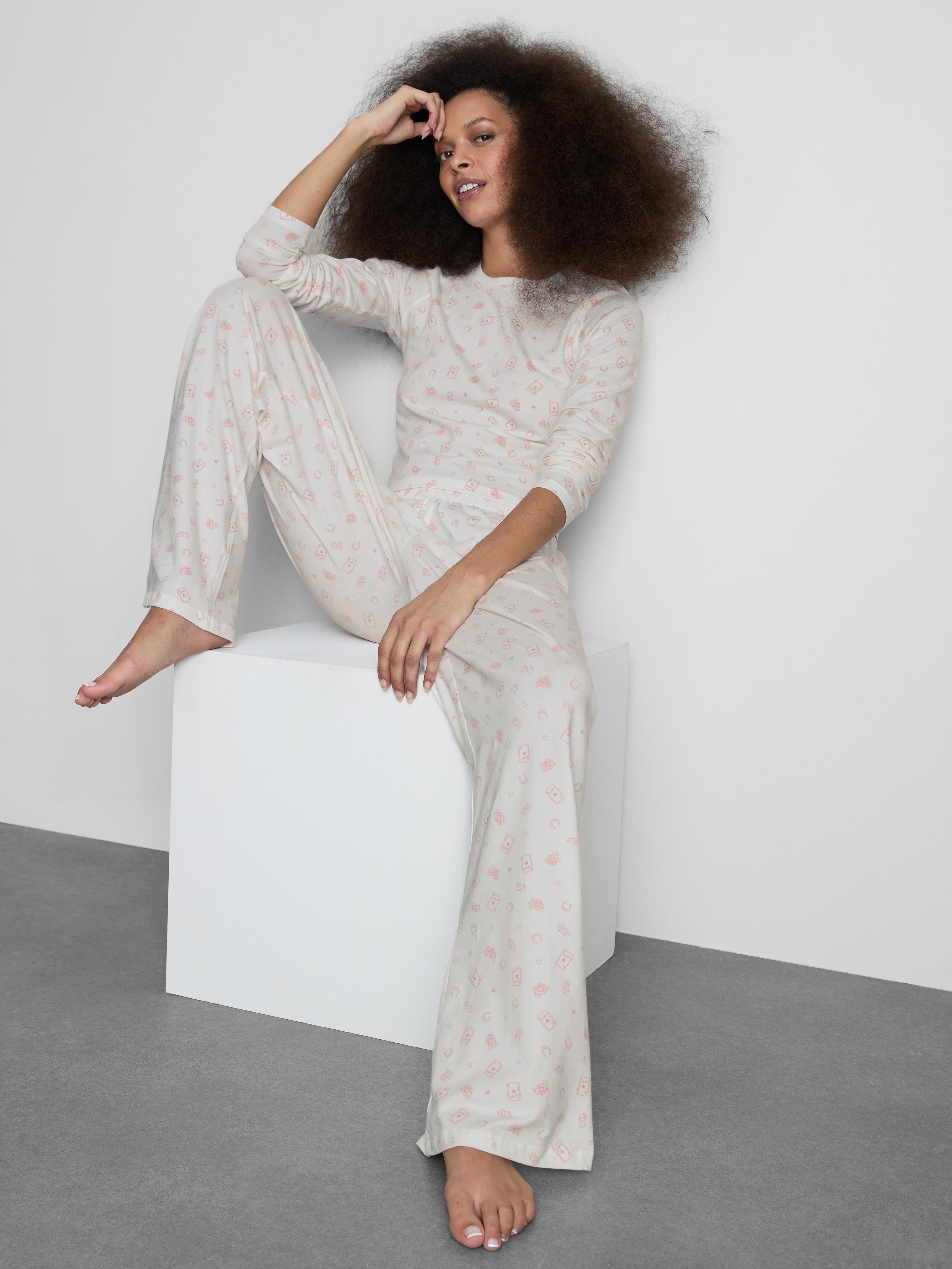 Cotton Teddy Print Pajama Set