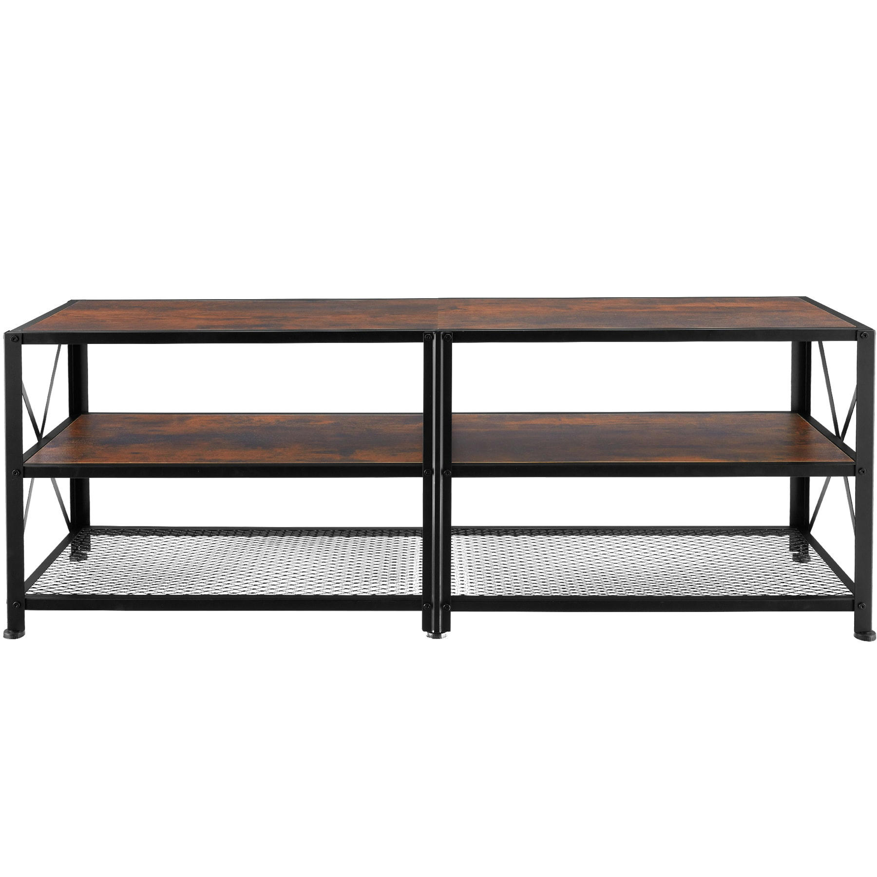 - Meuble TV Style industriel Bois foncé industriel, rustique