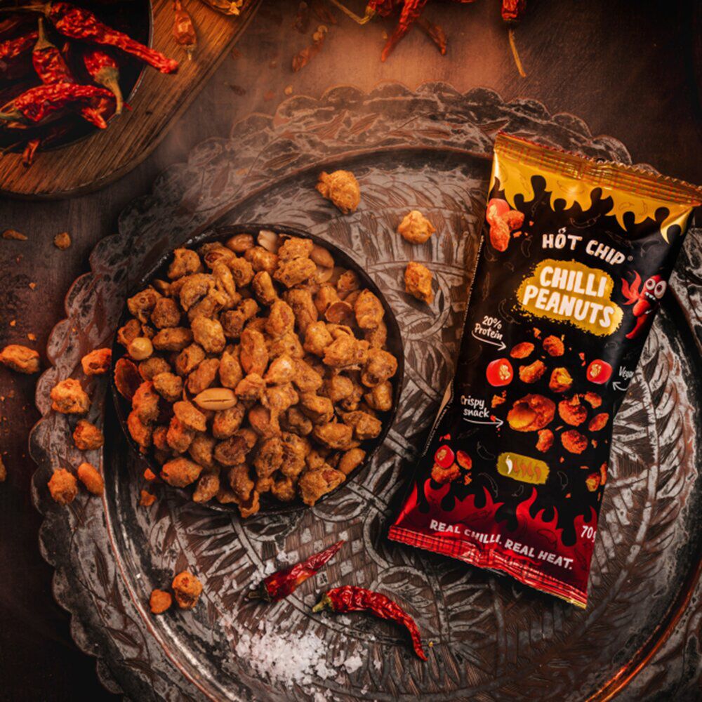 Cacahuètes piquantes Hot Chip crispy épicées saveur chili 70gr