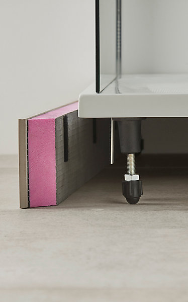 Kit de fixations de plinthes à carreler pour receveur de douche à poser, amovibles, GoodHome Brosna