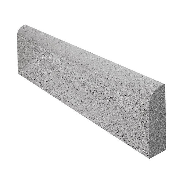 Bordure voirie P1 béton gris 100 x 20 cm, ép.8 cm