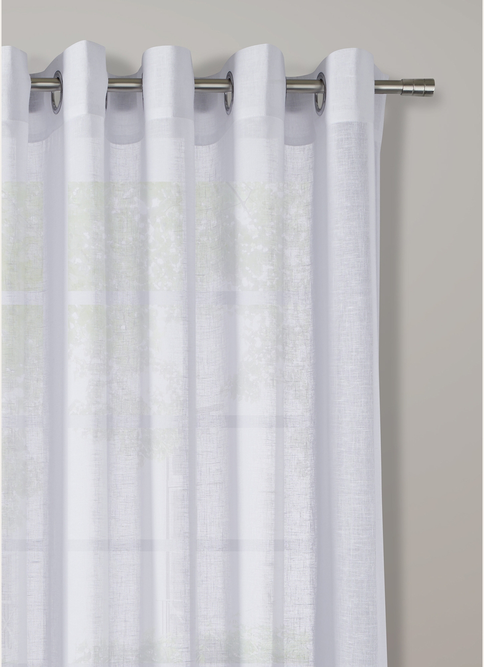 VOILAGE UNI à ŒILLETS GRANDE LARGEURBLANC