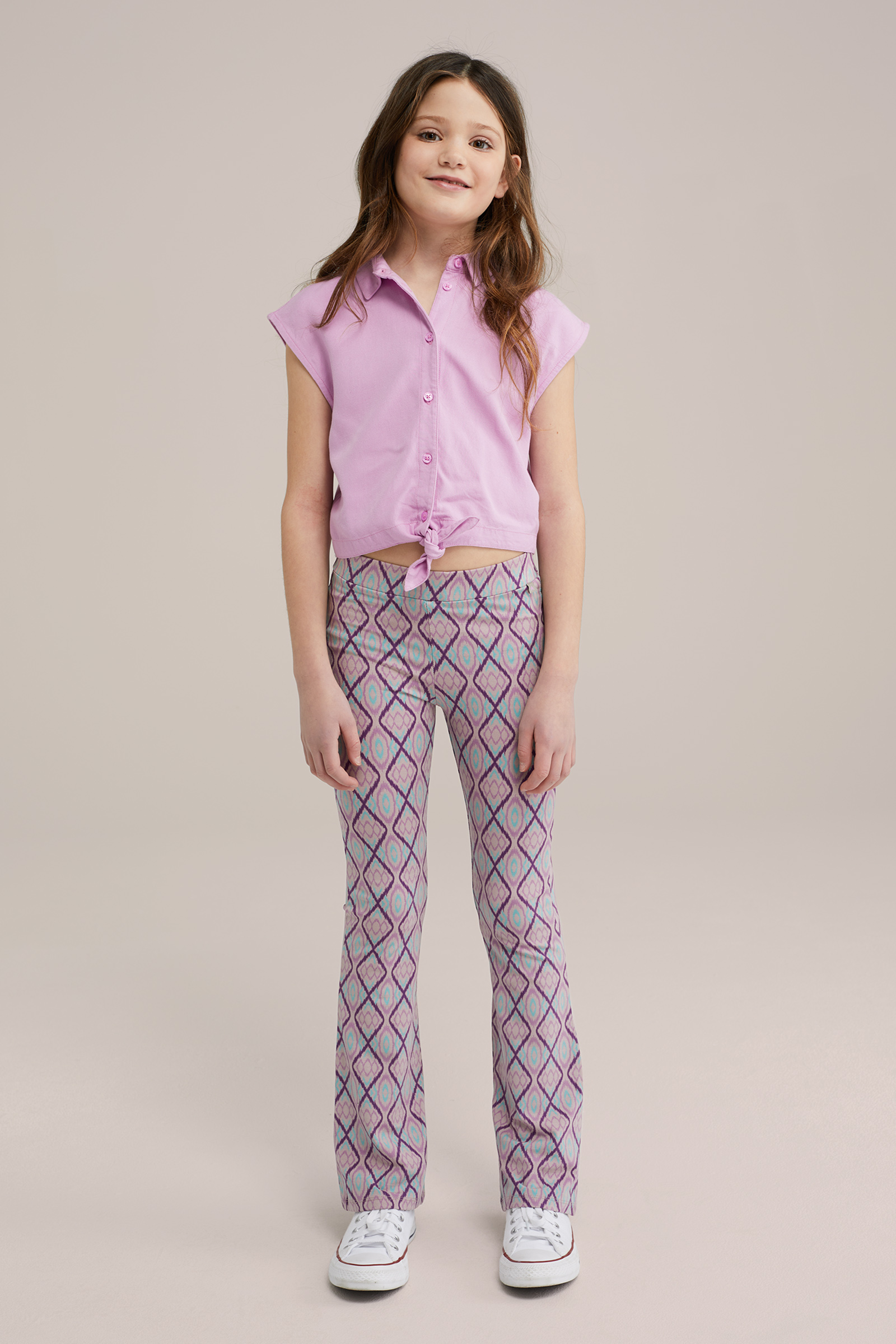 Meisjes flared legging met print