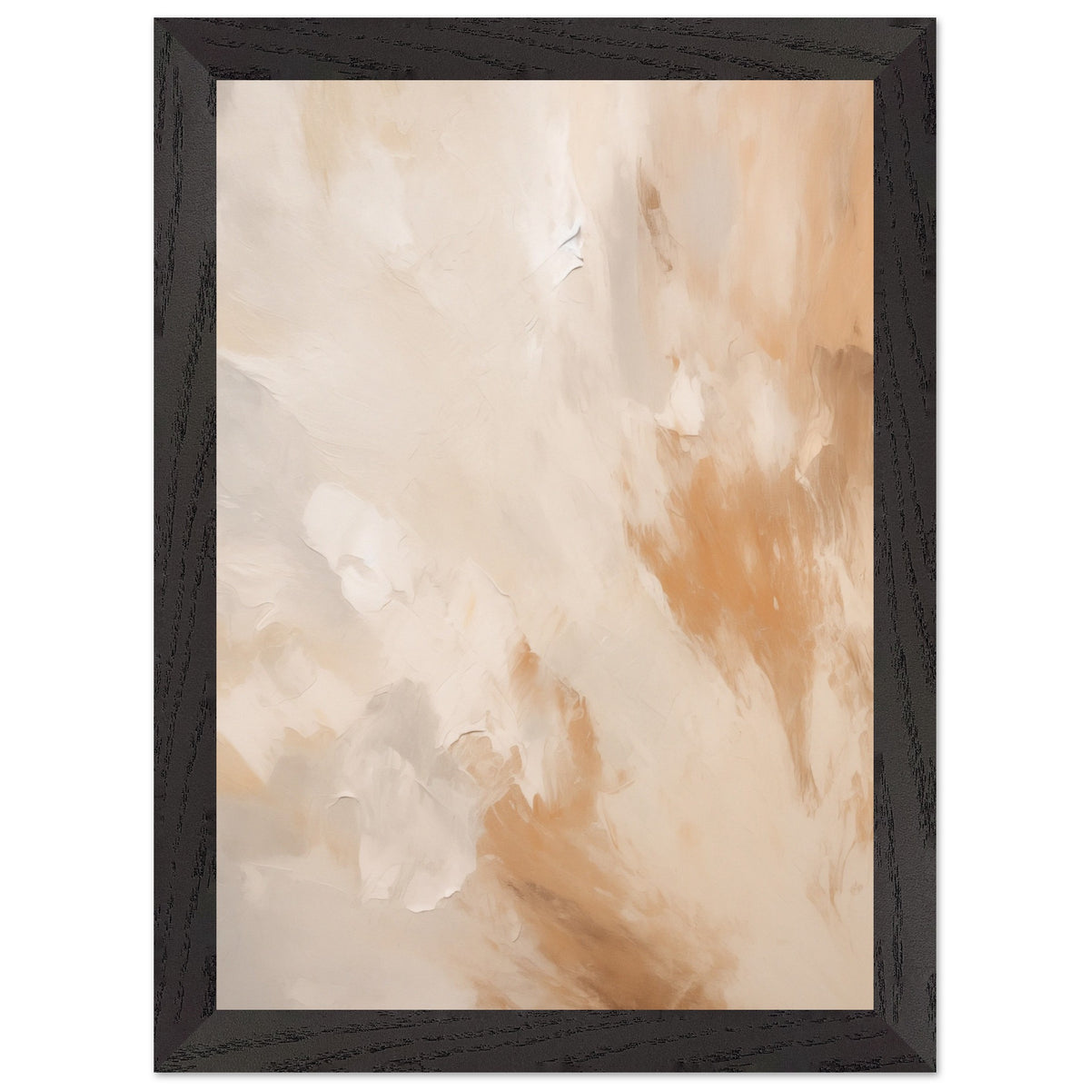 Artfulprints Poster met Lijst Abstract - Golden touch 2  - A4 21x29.7 cm - Terracotta