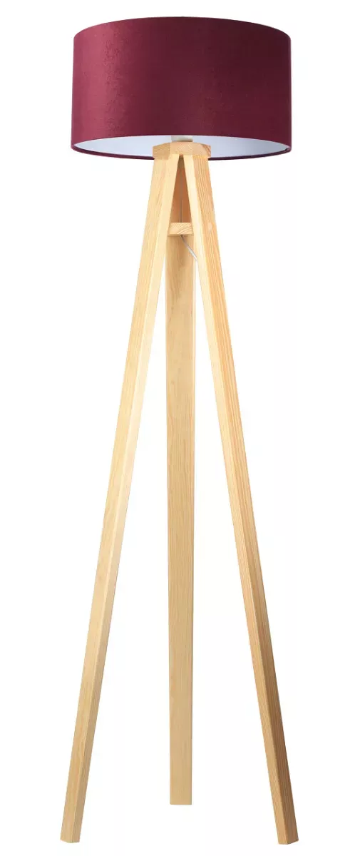 Lampa stojąca HOME 40 fioletowa/biała/sosna