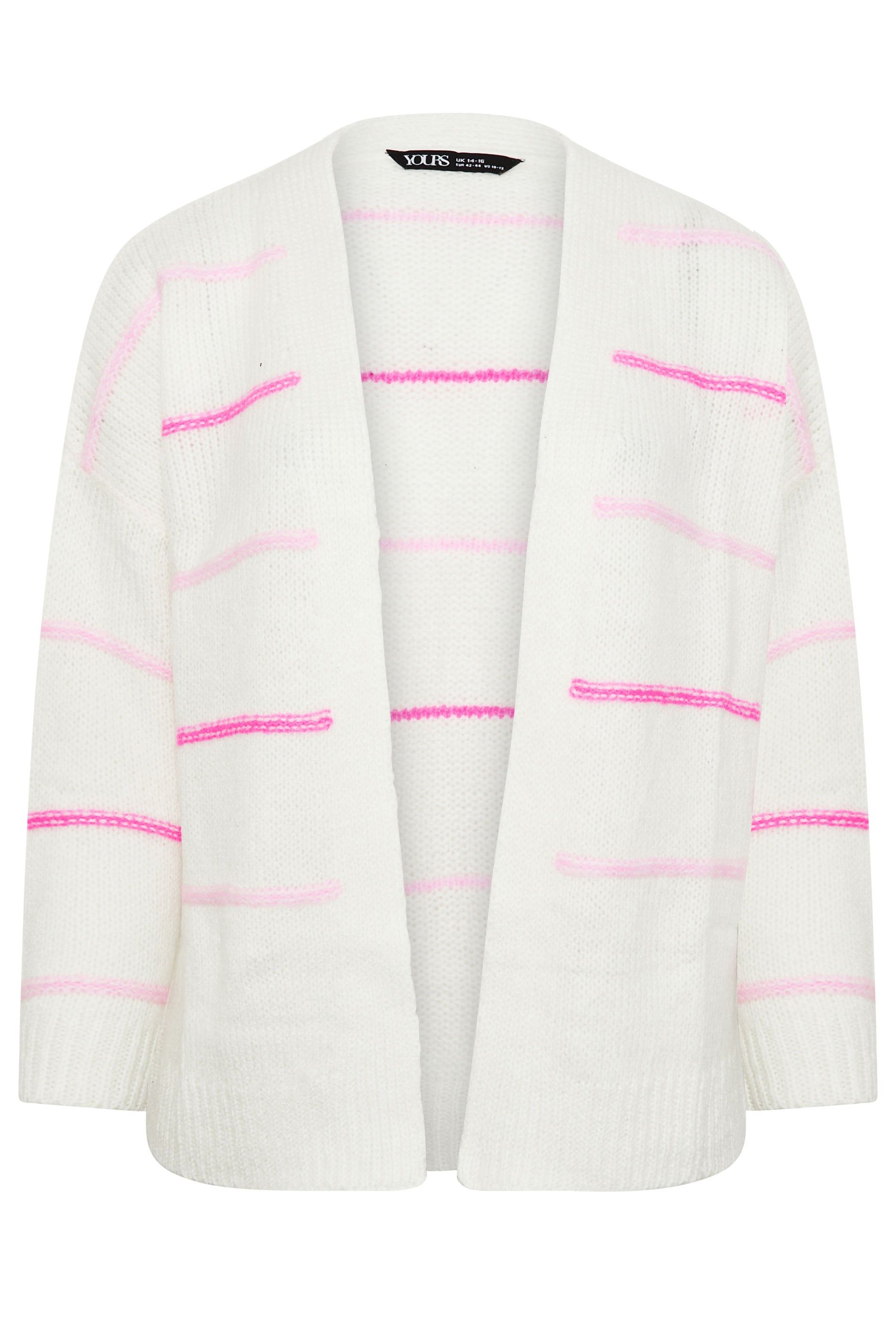 Yours Stripe Knitted Cardigan