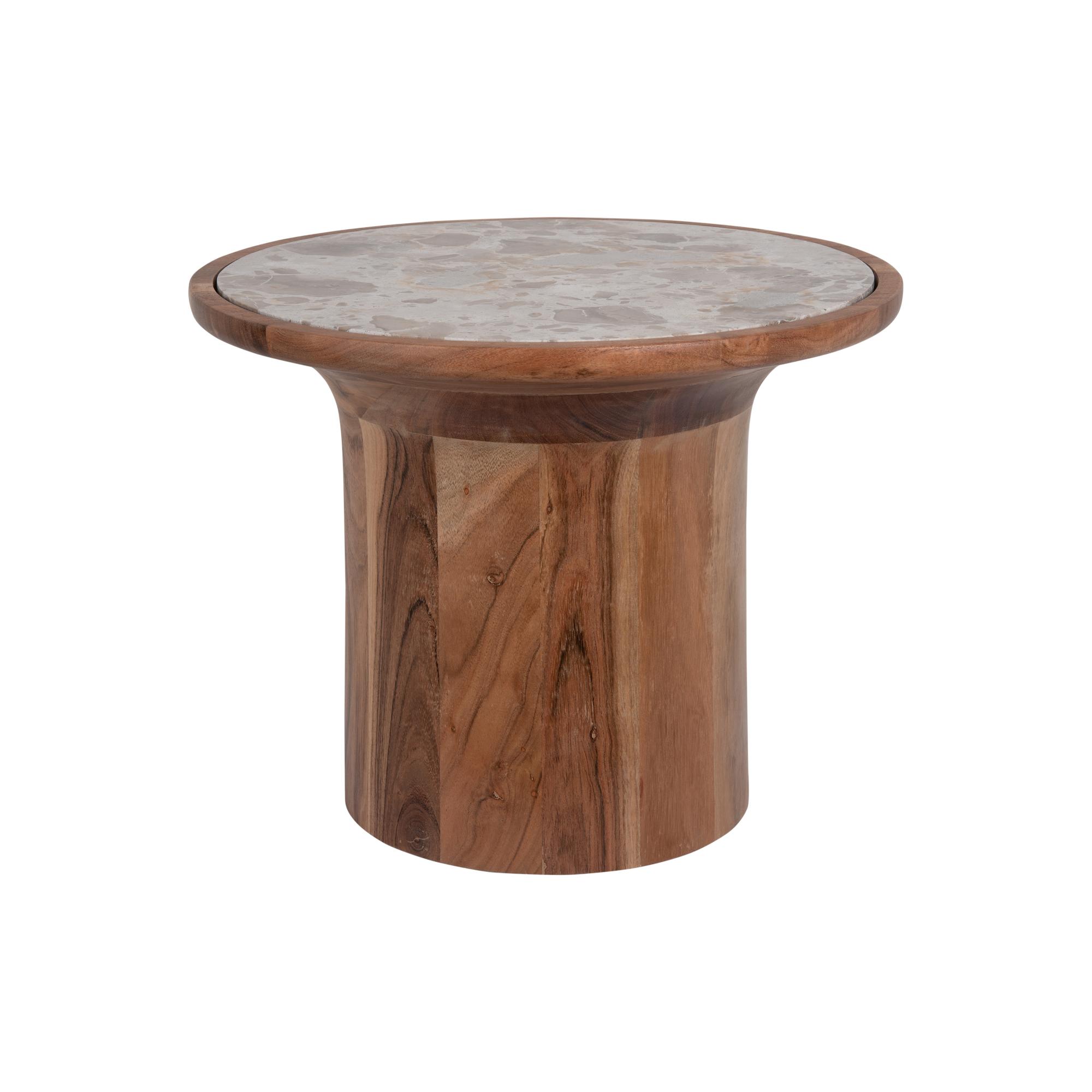 Leitmotiv bijzettafel Tubo - bruin - Ø45cm
