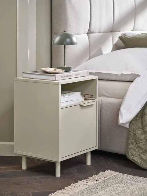 Sengebord SKAVE 1 låge beige