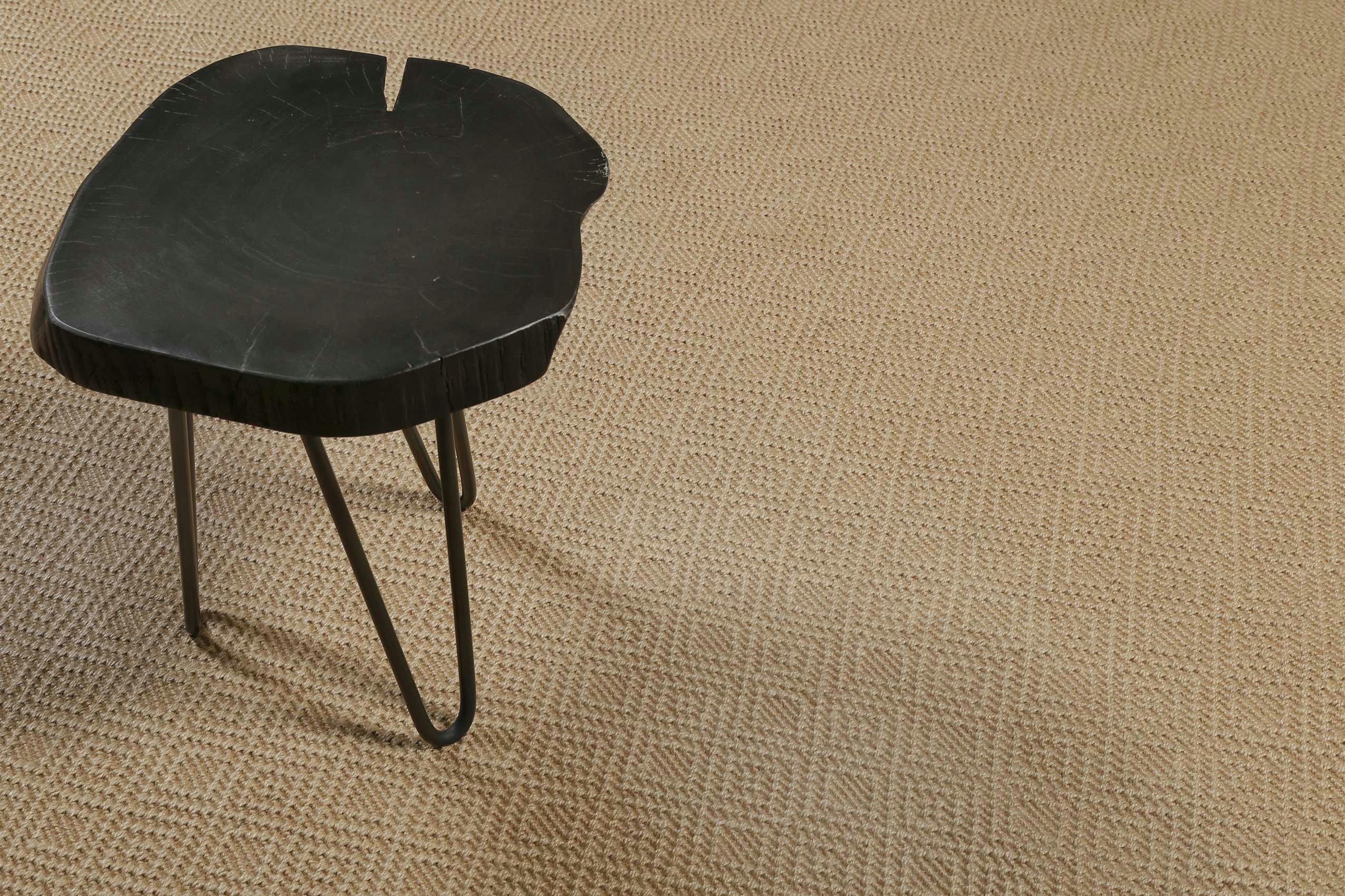 HUGO TWO - Tapis en jute, antidérapant à motif losange couleur naturel Ø200