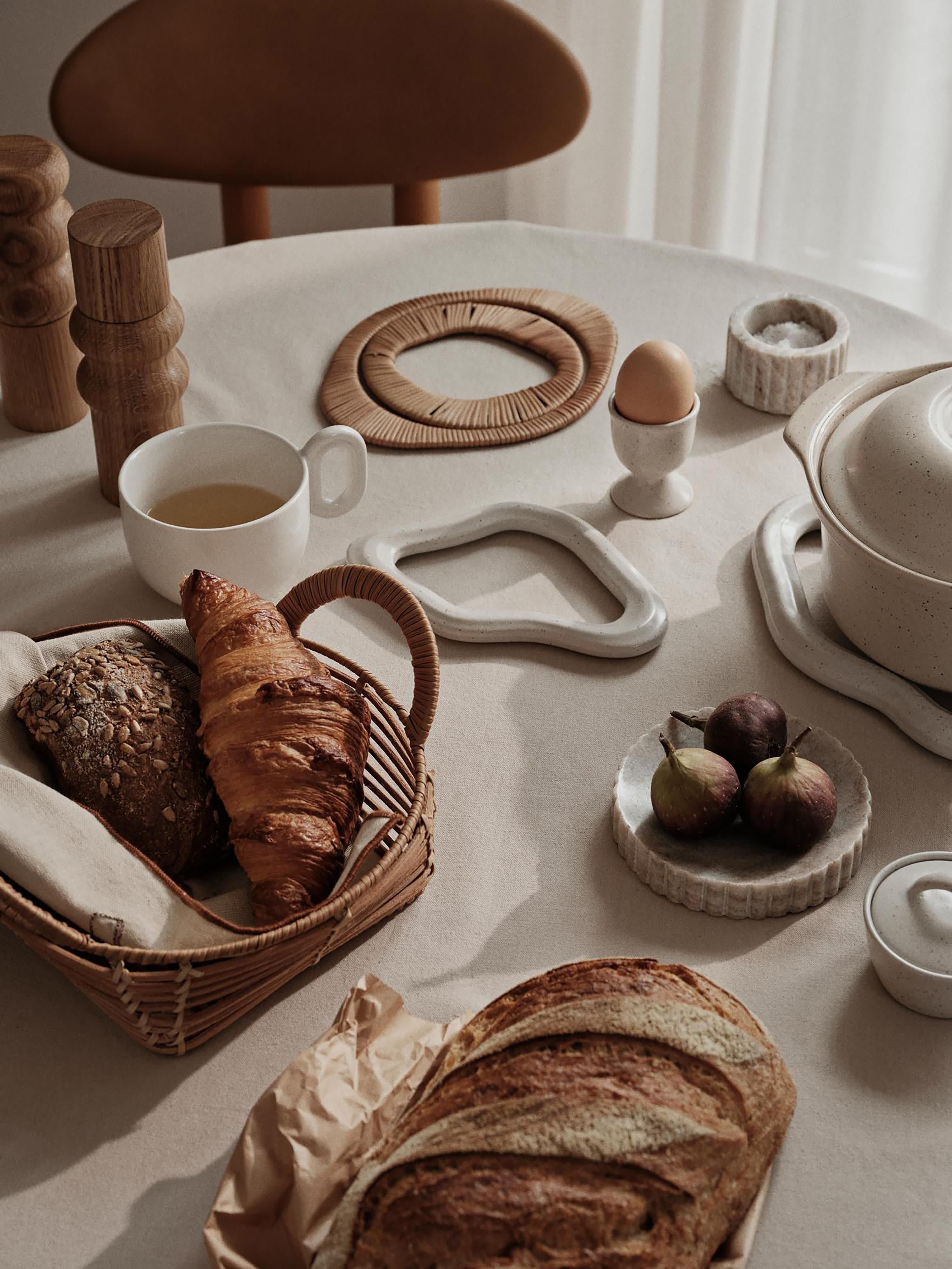Handgefertigte Untersetzer Nordic Vanilla, 2er-Set