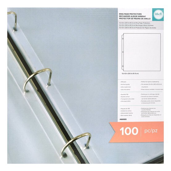We R Makers Ring Page Protectors 12 x 12 Inches 100 Pack